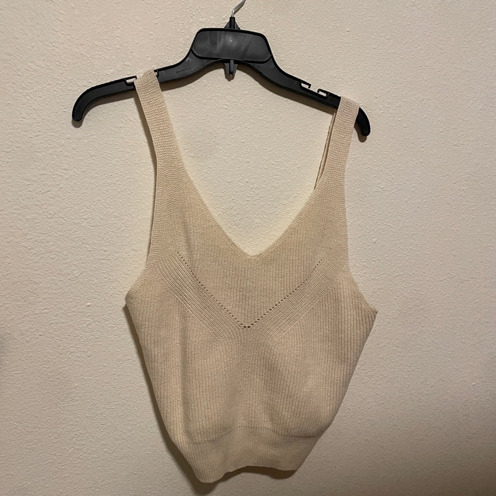 Roxy Beige Knit Tank Top